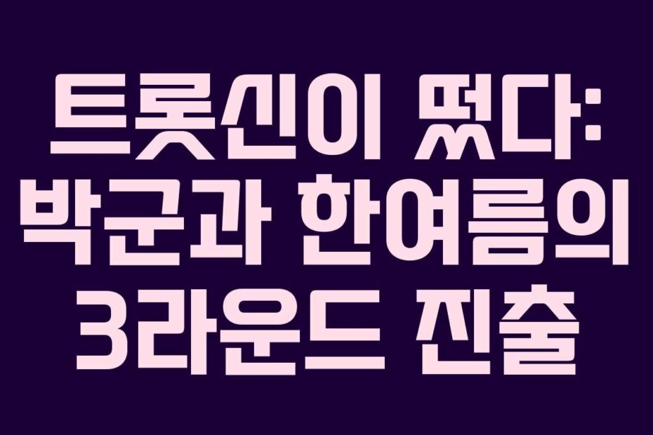 트롯신이 떴다: 박군과 한여름의 3라운드 진출