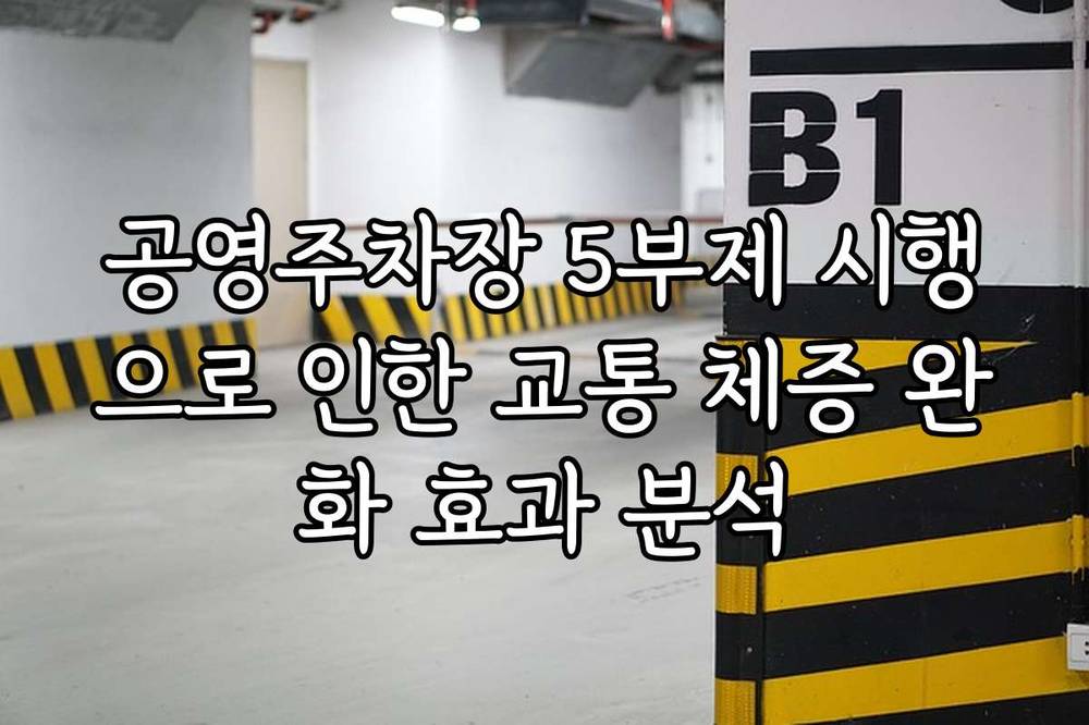 공영주차장 5부제 시행으로 인한 교통 체증 완화 효과 분석