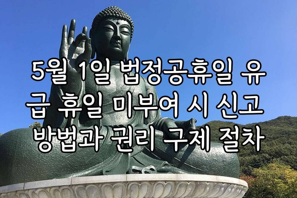 5월 1일 법정공휴일 유급 휴일 미부여 시 신고 방법과 권리 구제 절차