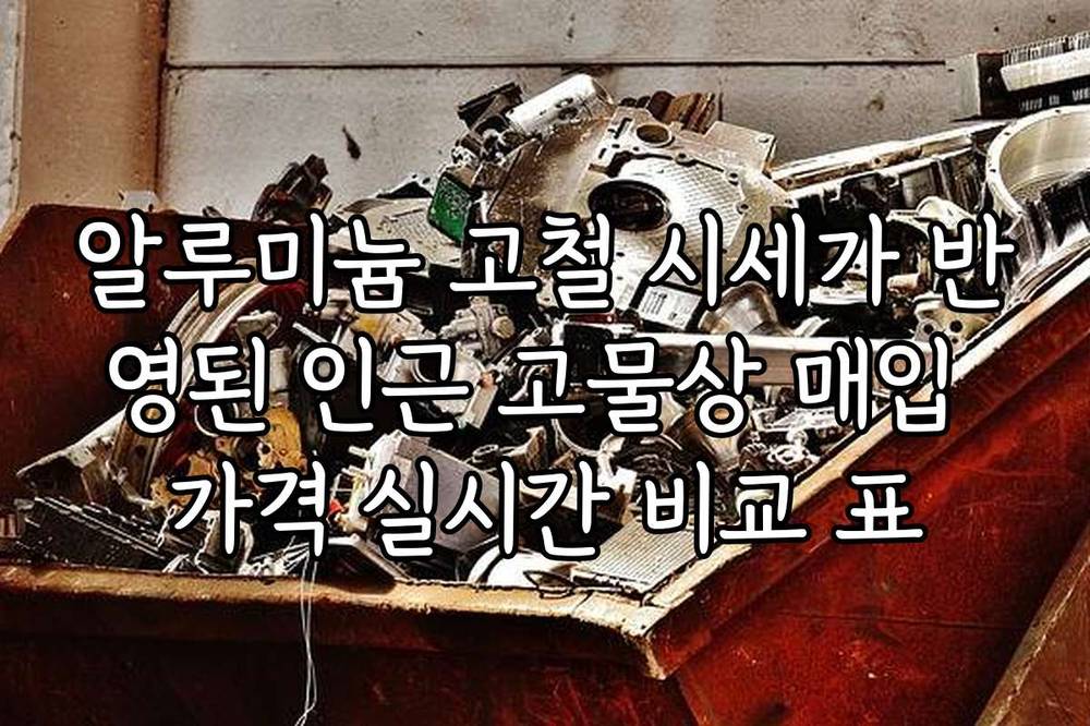알루미늄 고철 시세가 반영된 인근 고물상 매입 가격 실시간 비교 표