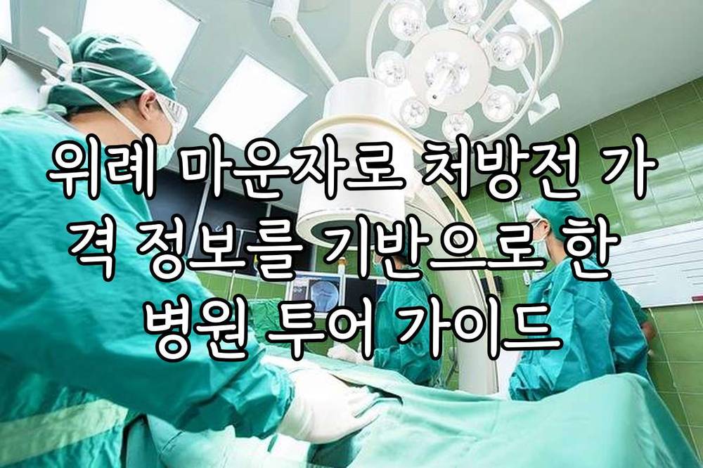 위례 마운자로 처방전 가격 정보를 기반으로 한 병원 투어 가이드