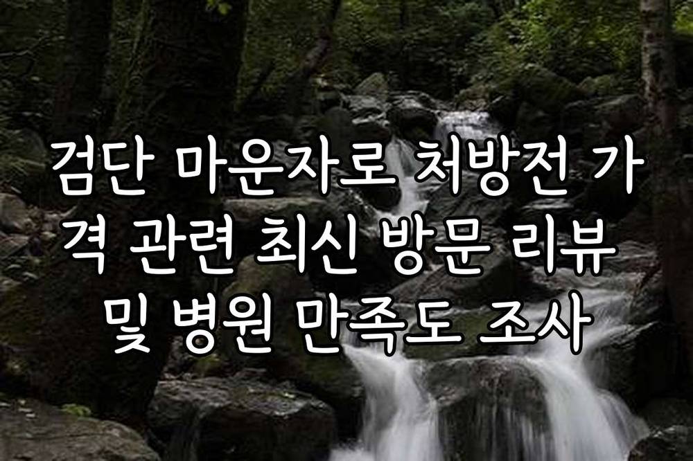 검단 마운자로 처방전 가격 관련 최신 방문 리뷰 및 병원 만족도 조사