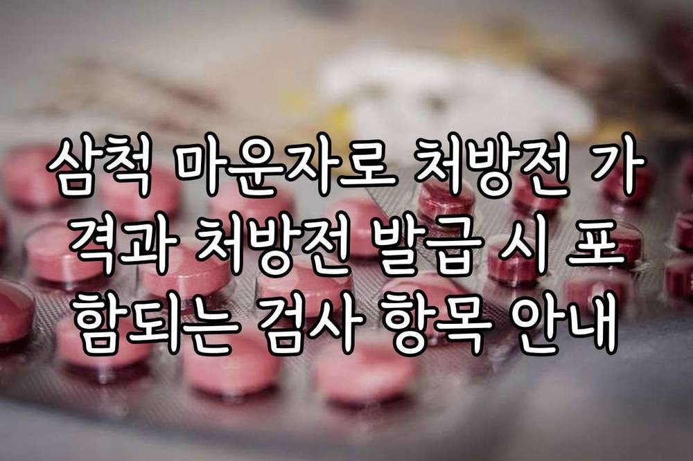 삼척 마운자로 처방전 가격과 처방전 발급 시 포함되는 검사 항목 안내