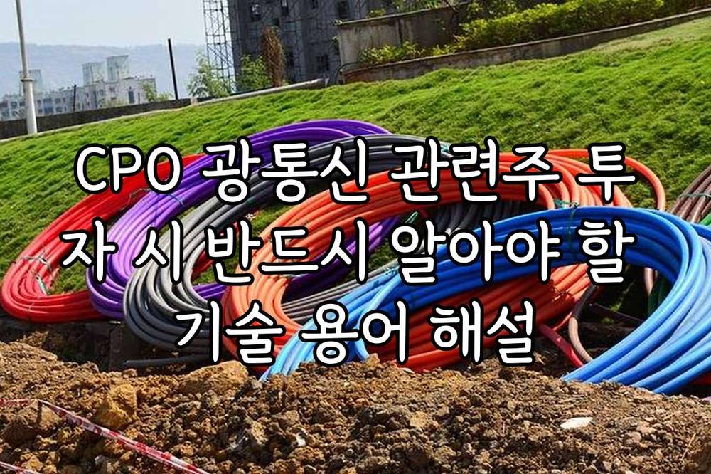 CPO 광통신 관련주 투자 시 반드시 알아야 할 기술 용어 해설