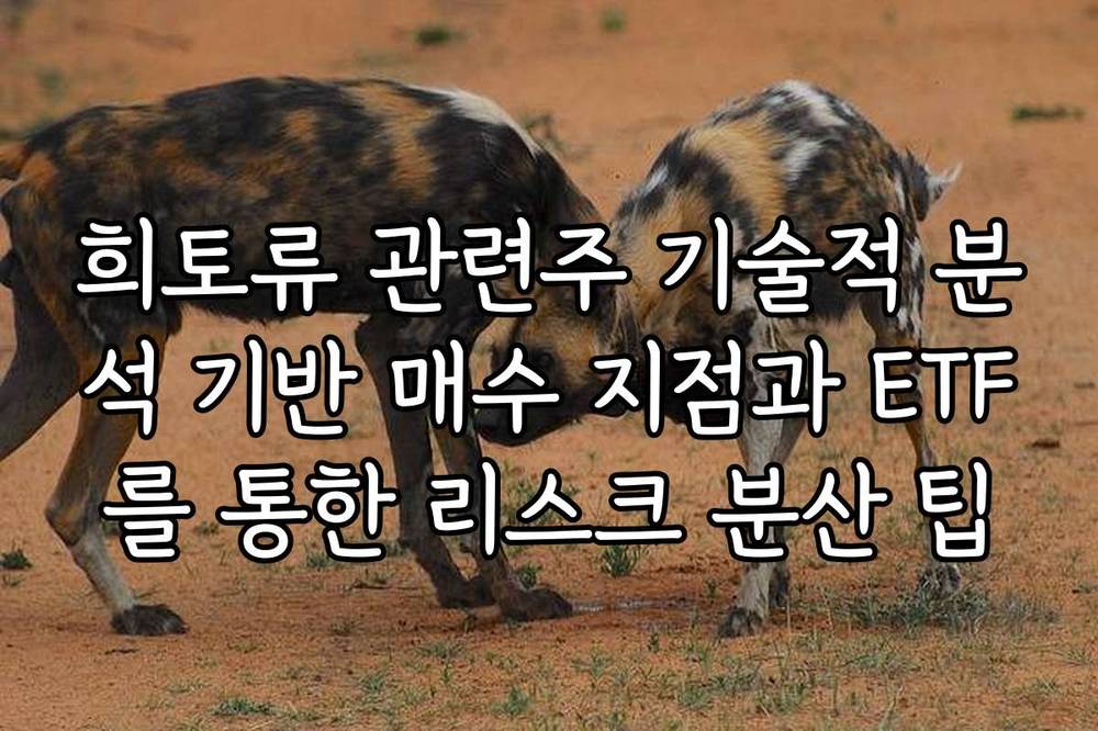 희토류 관련주 기술적 분석 기반 매수 지점과 ETF를 통한 리스크 분산 팁