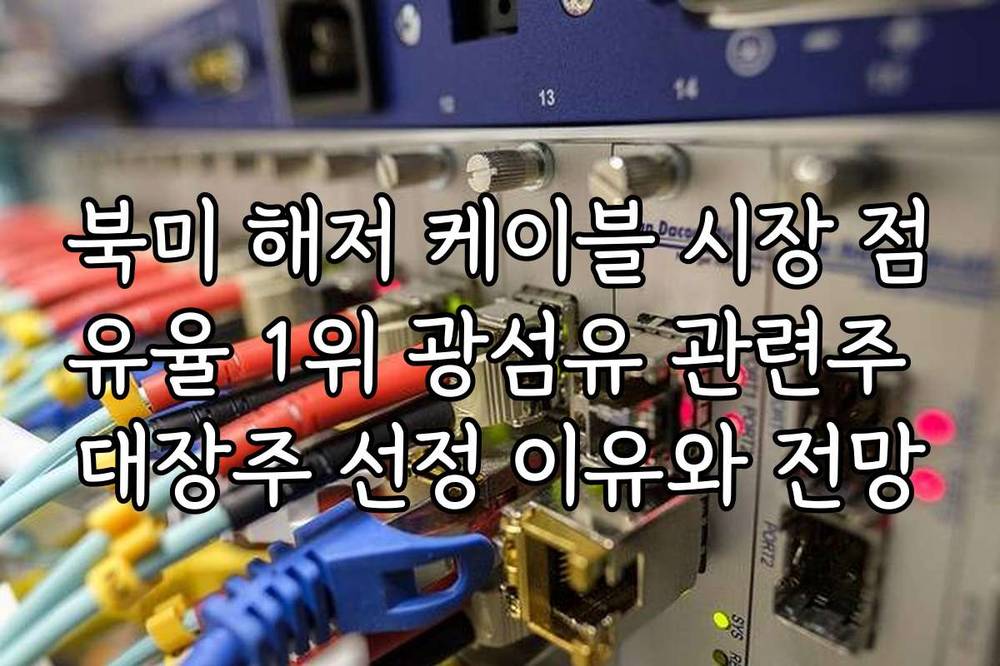 북미 해저 케이블 시장 점유율 1위 광섬유 관련주 대장주 선정 이유와 전망