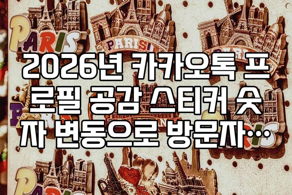 2026년 카카오톡 프로필 공감 스티커 숫자 변동으로 방문자 추적하는 법