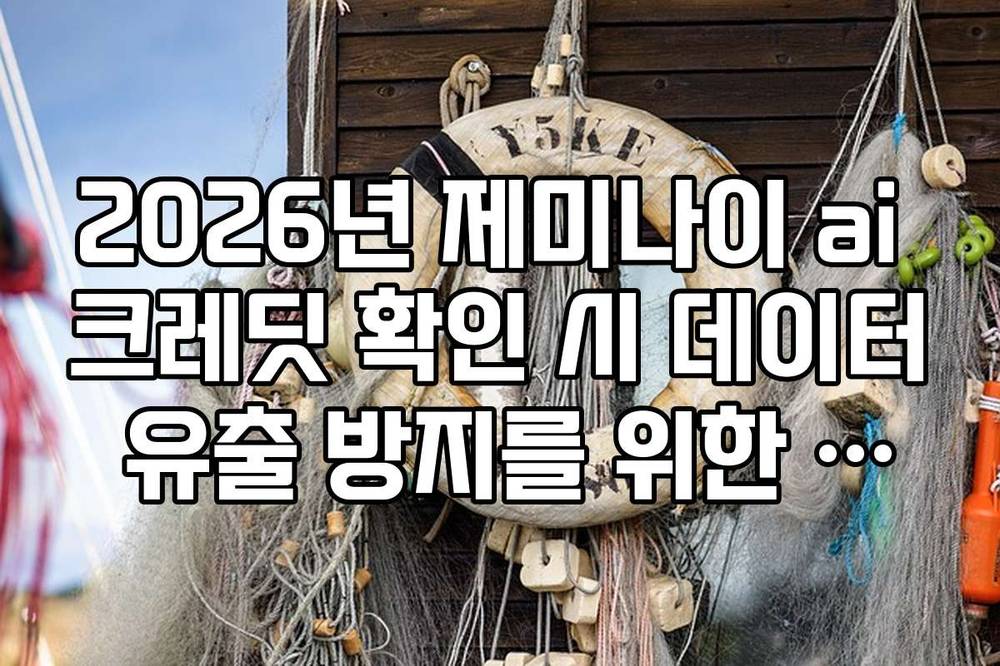 2026년 제미나이 ai 크레딧 확인 시 데이터 유출 방지를 위한 보안 설정