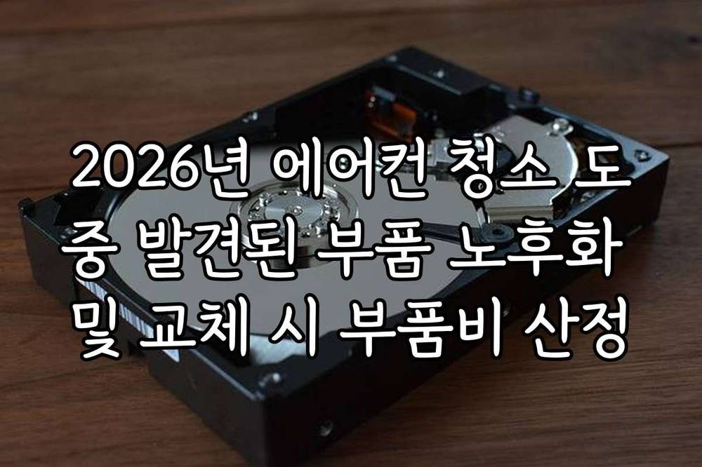 2026년 에어컨 청소 도중 발견된 부품 노후화 및 교체 시 부품비 산정