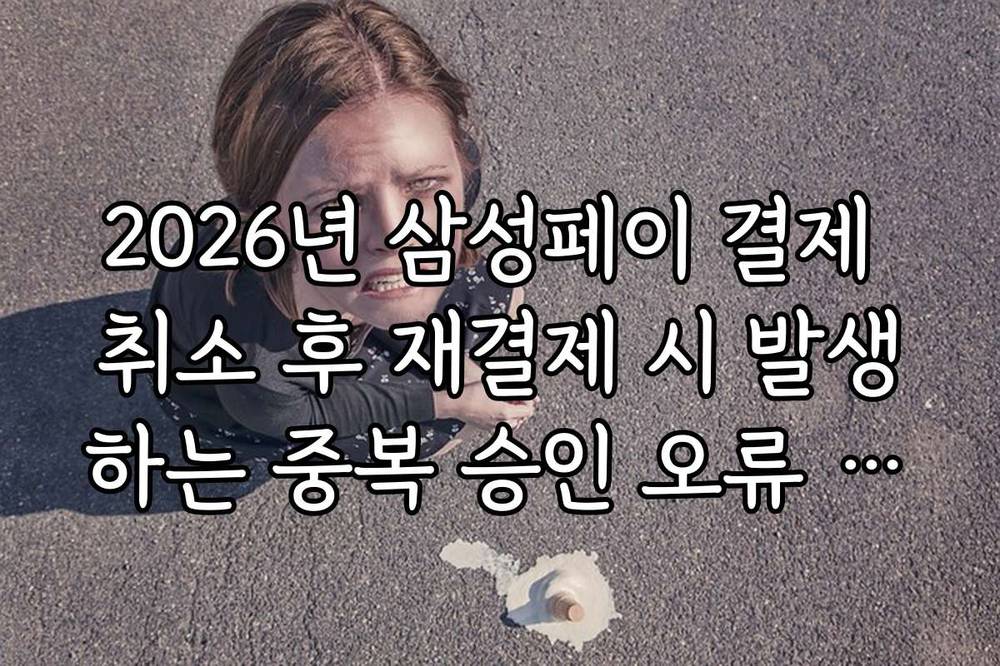 2026년 삼성페이 결제 취소 후 재결제 시 발생하는 중복 승인 오류 해결