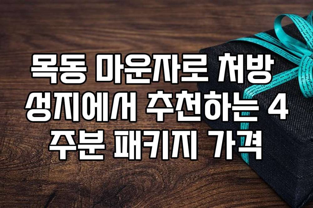 목동 마운자로 처방 성지에서 추천하는 4주분 패키지 가격