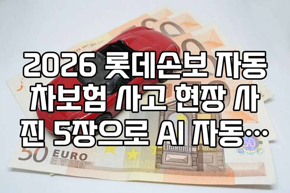 2026 롯데손보 자동차보험 사고 현장 사진 5장으로 AI 자동 접수하는 방법