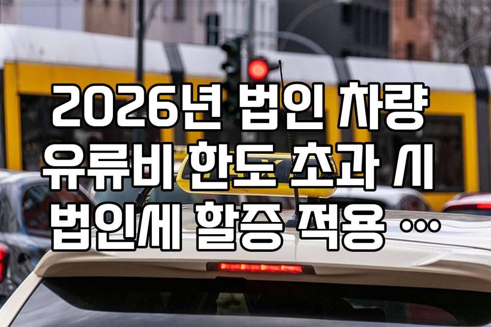 2026년 법인 차량 유류비 한도 초과 시 법인세 할증 적용 규정 체크