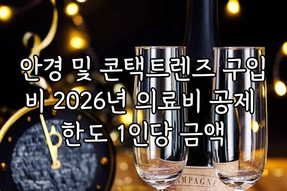 안경 및 콘택트렌즈 구입비 2026년 의료비 공제 한도 1인당 금액