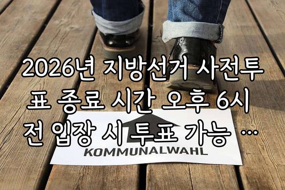 2026년 지방선거 사전투표 종료 시간 오후 6시 전 입장 시 투표 가능 여부