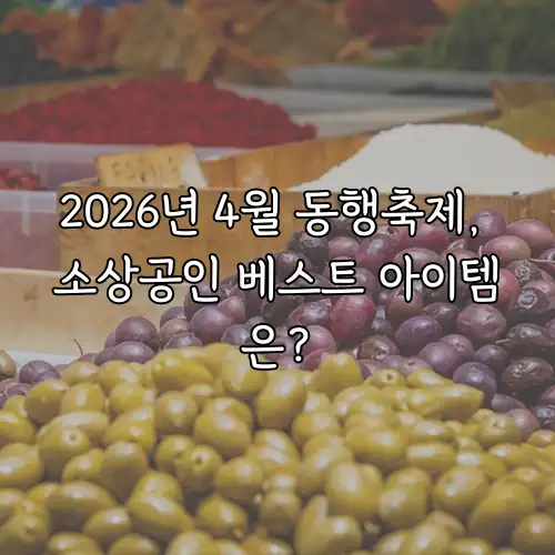 2026년 4월 동행축제, 소상공인 베스트 아이템은?