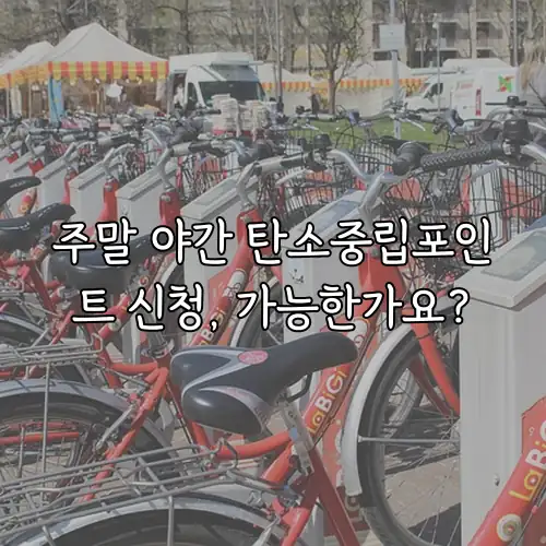 주말 야간 탄소중립포인트 신청, 가능한가요?