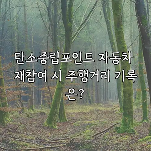 탄소중립포인트 자동차 재참여 시 주행거리 기록은?