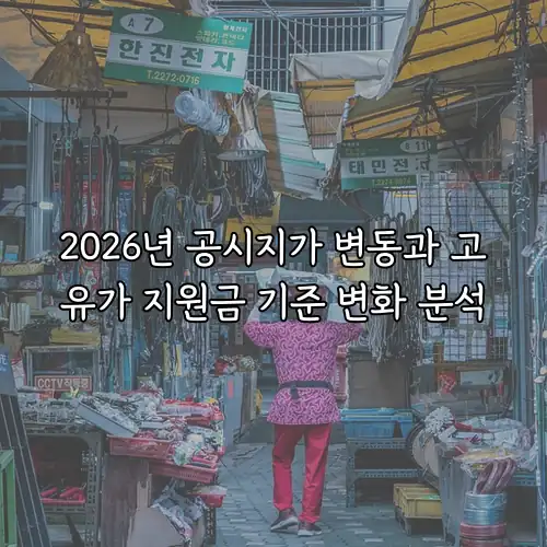 2026년 공시지가 변동과 고유가 지원금 기준 변화 분석