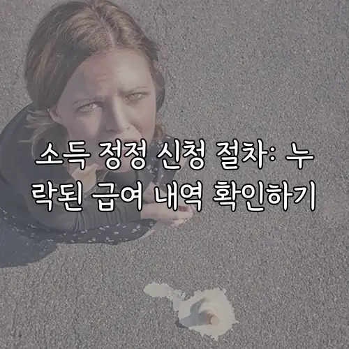 소득 정정 신청 절차: 누락된 급여 내역 확인하기