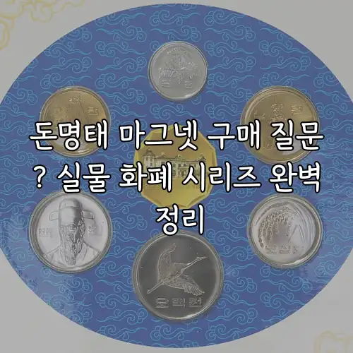 돈명태 마그넷 구매 질문? 실물 화폐 시리즈 완벽 정리