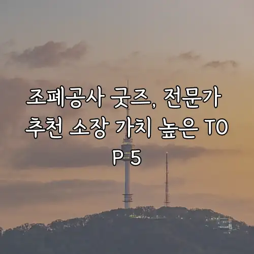 조폐공사 굿즈, 전문가 추천 소장 가치 높은 TOP 5