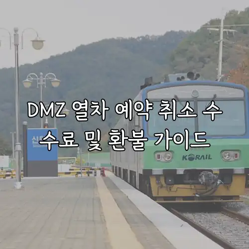 DMZ 열차 예약 취소 수수료 및 환불 가이드