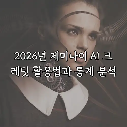 2026년 제미나이 AI 크레딧 활용법과 통계 분석