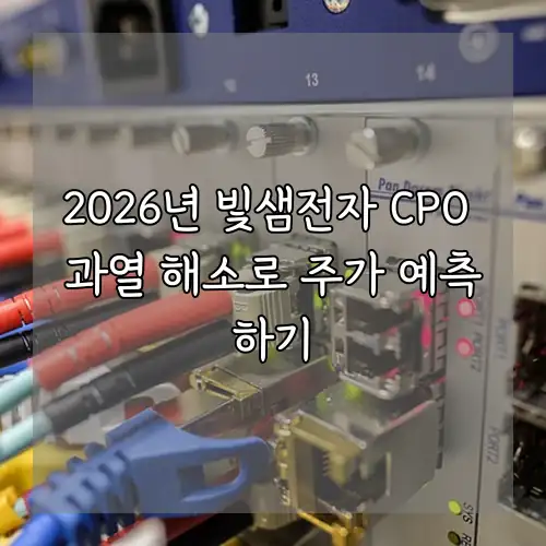 2026년 빛샘전자 CPO 과열 해소로 주가 예측하기
