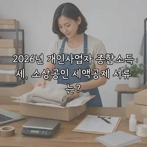 2026년 개인사업자 종합소득세, 소상공인 세액공제 서류는?