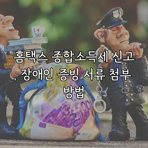 홈택스 종합소득세 신고, 장애인 증빙 서류 첨부 방법